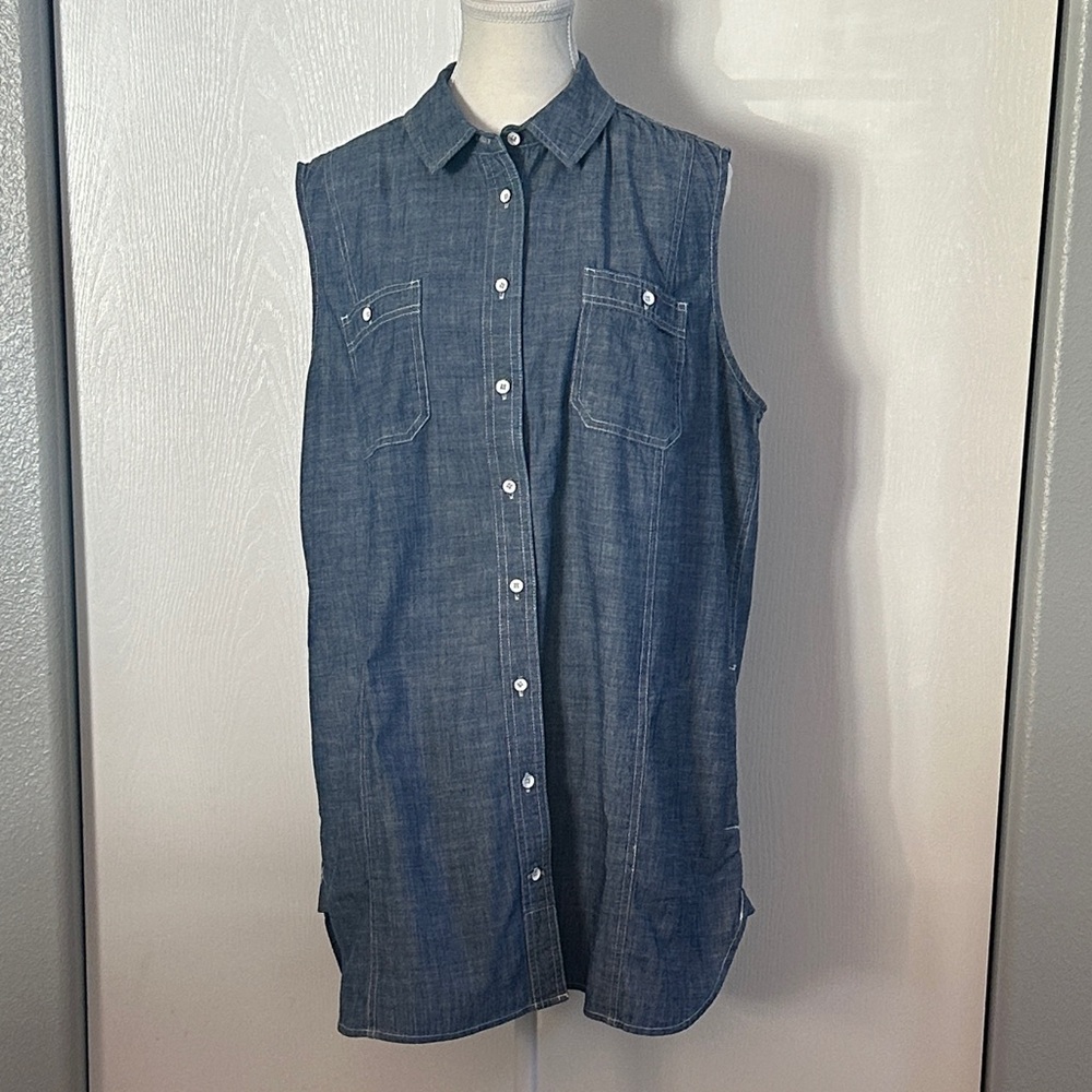 Duluth Trading Co Blue Organic Cotton Shirt
